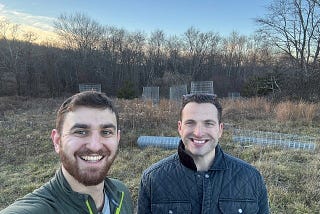 Jacob Dembitzer and James Pancetti planting Chestnuts