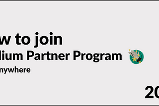 A hero image on how to join medium partner program