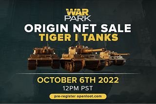 War Park Origin Sale Announcement