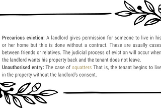 How Precarious Eviction is seen in Spain.