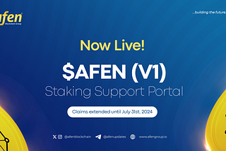 $AFEN (v1) Claims Deadline Extended | Introducing Community Support Portal