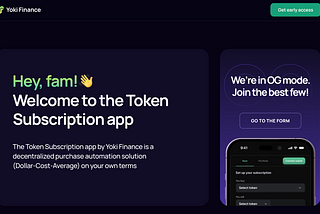 Get Ready for Token Subscription Private Launch — Claim one of 100 Soulbound OG NFTs!