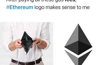 After paying all these gas fees, ethereum logo makes sense to me. — nft,ethereum,gas fee, opensea