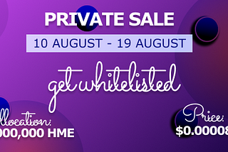 Get Whitelisted for Private Sale