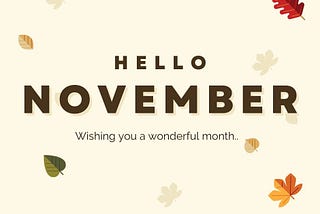 New Month November Motivational Quote and Image