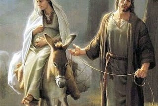 Christmas Eve: Frustrated Joseph and Miracle Mary
