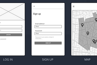 EMOV Wireframes to Invision