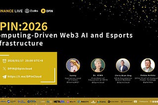DPIN 2026: Redefining the Intelligent Landscape — A Recap of the Binance Live Event