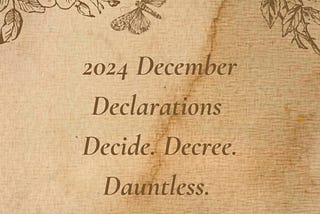 Declarations for December 2024