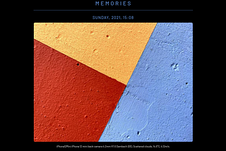 Memories: Relive moments from the past through your photos