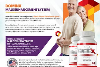 DominX | DominX Male Enhancement | 2021 Special Offers!