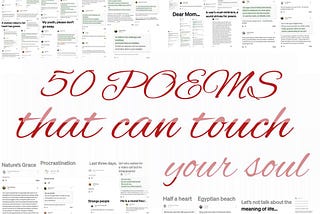 My poems on "MEDIUM":
