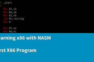 Learning x86 with NASM — Your First Program