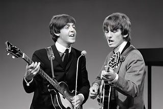 Image of George Harrison and Paul McCartney