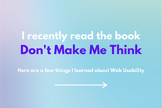 10 Things to Learn about Web Usability from ‘Don’t Make Me Think’
