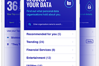 Tapmydat discover what personal data organisations hold about you.