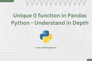 Unlock the power of data with the unique() function in Pandas Python!