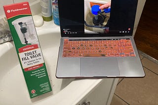 laptop and fill valve box