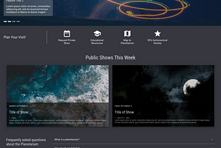 BYU’s Planetarium Website
