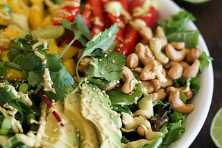 Thai Salad with Coconut Curry Dressing