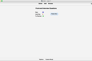 Front-end Interview Questions for Anki