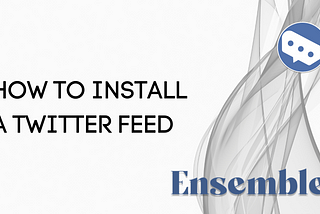 How to install a twitter feed