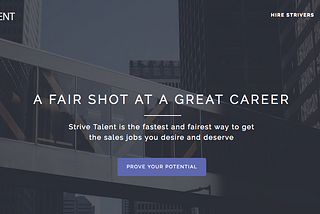 Providing a Fair Shot at a Great Career — Announcing Strive Talent