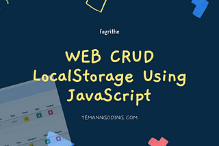 WEB CRUD LocalStorage Using JavaScript