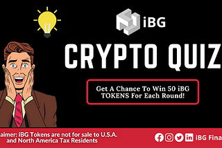 Buckle up iBGians! Crypto Quiz is still going! Everybody is welcome.