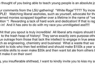 My Comments on the Religion of White Rage Panel at LSU