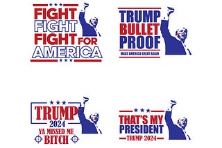 Free Trump Fight For America Shooting SVG Bundle