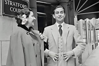 Nargis Dutt and Raj Kapoor in London