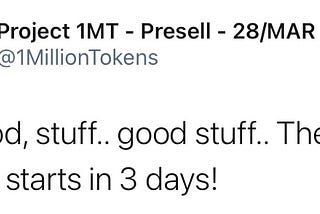 1Million Token (1MT) (b1MT)