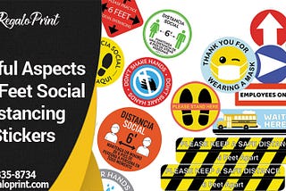 6 Feet Social Distancing Stickers
