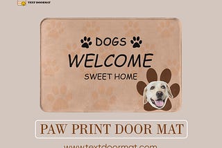 paw print door mat