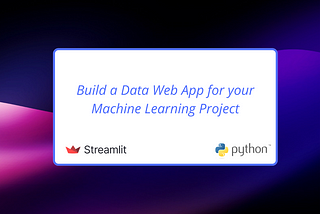 5 steps to build a Data Web App MVP with Python and Streamlit