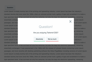 Creating a modal dialog with Tailwind CSS