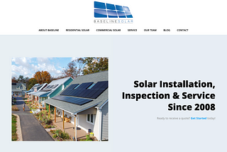 Baseline Solar website