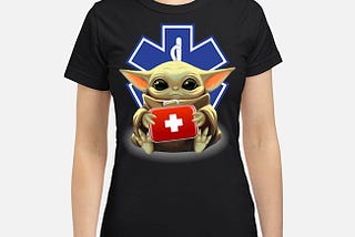 [AUTHETIC] Baby Yoda paramedic shirt