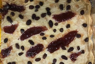 Photo taken by author of author’s grandmother’s bread pudding