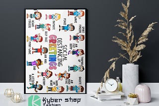 HOT Classroom social Distancing Greetings Poster