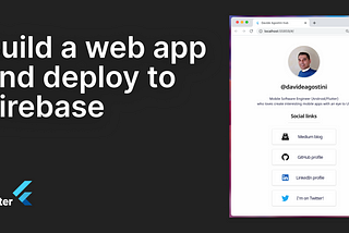 Build a web app with Flutter and deploy it to Firebase hosting