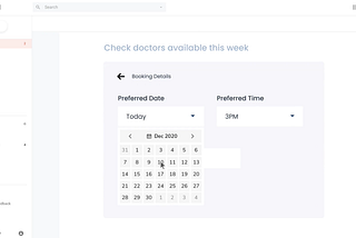 Email screenshot sent with Mailmodo showing use of calendar in AMP Emails