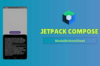 Modal bottom sheet in jetpack compose
