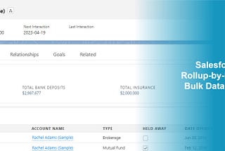 Salesforce FSC Rollup-by-Lookup and Bulk Data Load Jobs