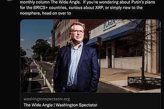 Announcing my new column at The Washington Spectator: “The Wide Angle” — plus other news!