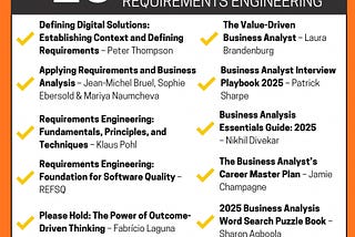 Top 10 Books of the Year for Business Analysis & Requirements Engineering (2025)