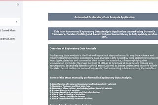 EDA Web Application Streamlit