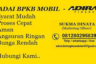 Gadai BPKB Mobil Cepat Harga Tinggi Bunga Rendah