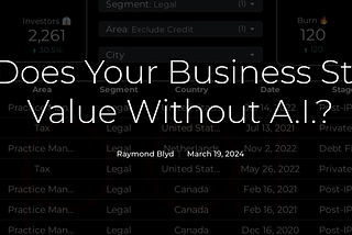 Pivot: Does Your Business Still Hold Value Without A.I.? — Legalcomplex